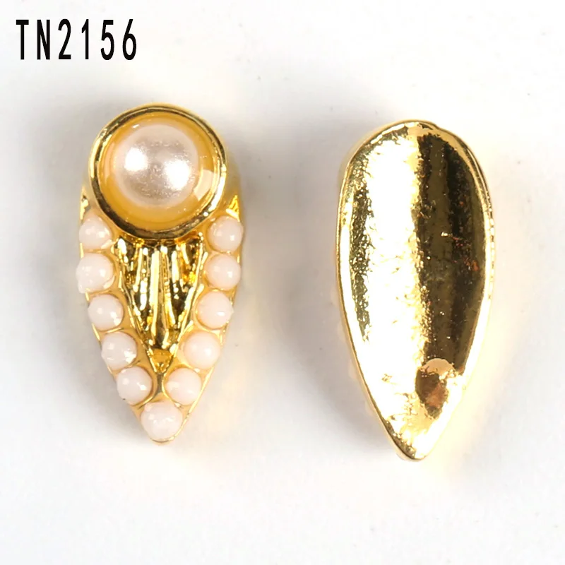 10 шт./лот 3D украшения для дизайна ногтей металлические небесно голубые и кремовые