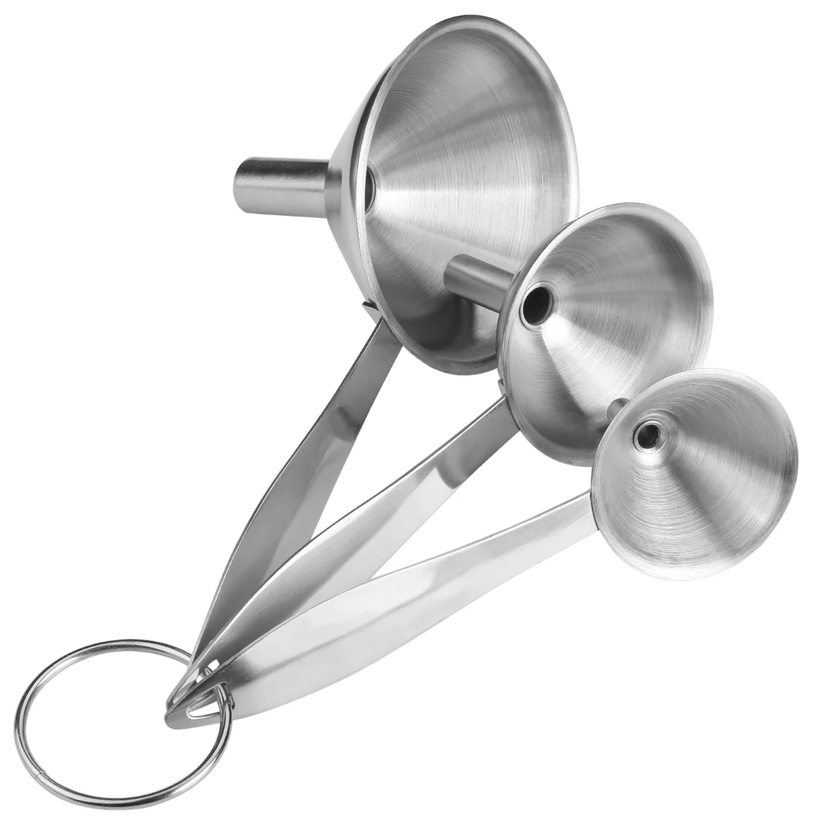 Нержавеющая сталь Кухня воронки Set 3pcs Long ручка преформы с широким горлышком и