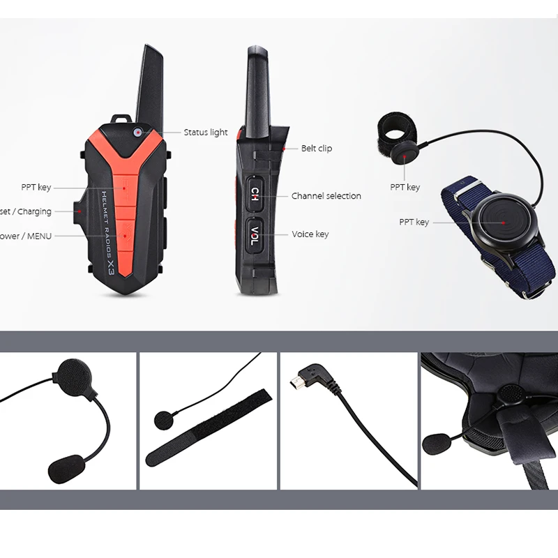 X3plus мотоциклетный шлем Интерком fm Радио гарнитура Bluetooth переговорные Мотоцикл