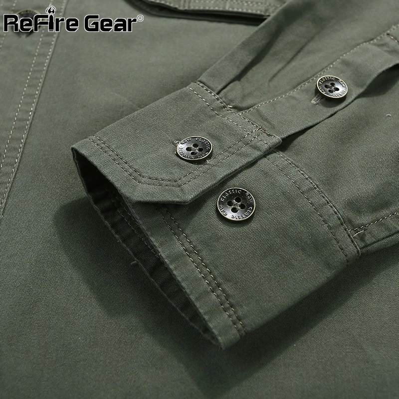 Рубашка карго ReFire Gear Мужская тактическая армейская рубашка с несколькими