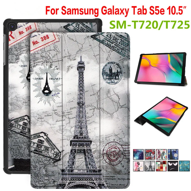 

Модный Магнитный кожаный чехол-книжка для Samsung Galaxy Tab S5E 10,5 2019 SM-T720 T725, Ультратонкий чехол-подставка для планшета