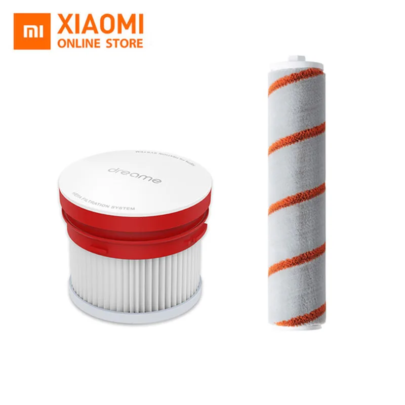 Filter and Brush Xiaomi dreame V9 часть упаковки ручные Запчасти для пылесоса наборы HEPA фильтр ролик щетка мягкая пушистая щетка - Цвет: Filter and Brush