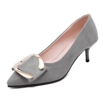 Тонкие туфли на весну 2017 г. новые женские высоком каблуке с закрытым носком в