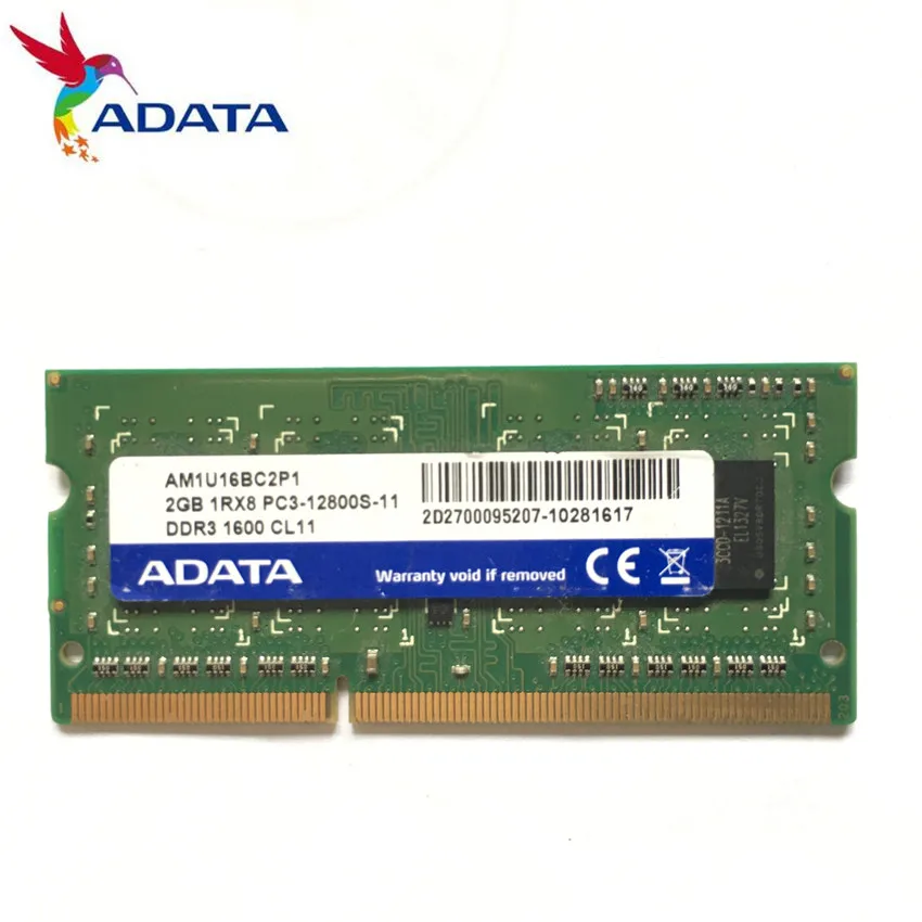 AData 4G 2G 1G PC3L PC3 10600S 12800S DDR3 1333 1600 МГц 4 Гб 2 1 ГБ модуль памяти ноутбука ОЗУ