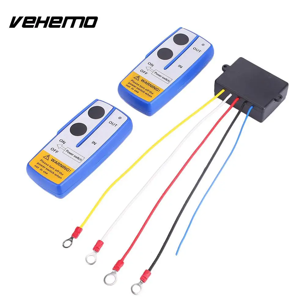 VEHEMO Universal Car Wireless Electric Winch Controller Kit Receiver 434MHz with Remote Control System Accessories | Автомобили и