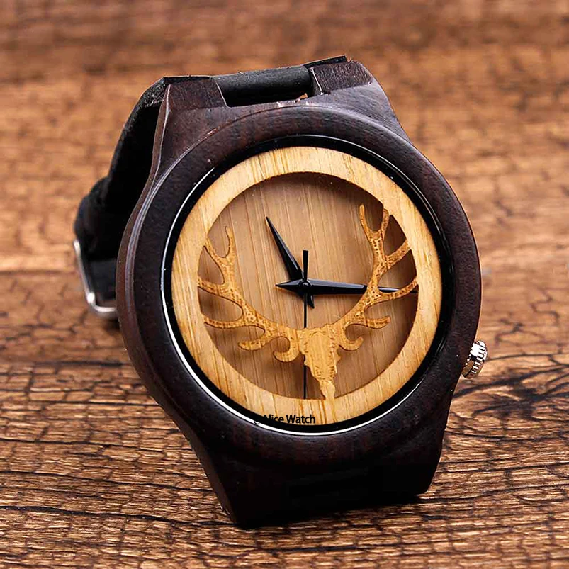 Ретро бамбуковые деревянные часы 2020 натуральные спортивные кожаные уникальные