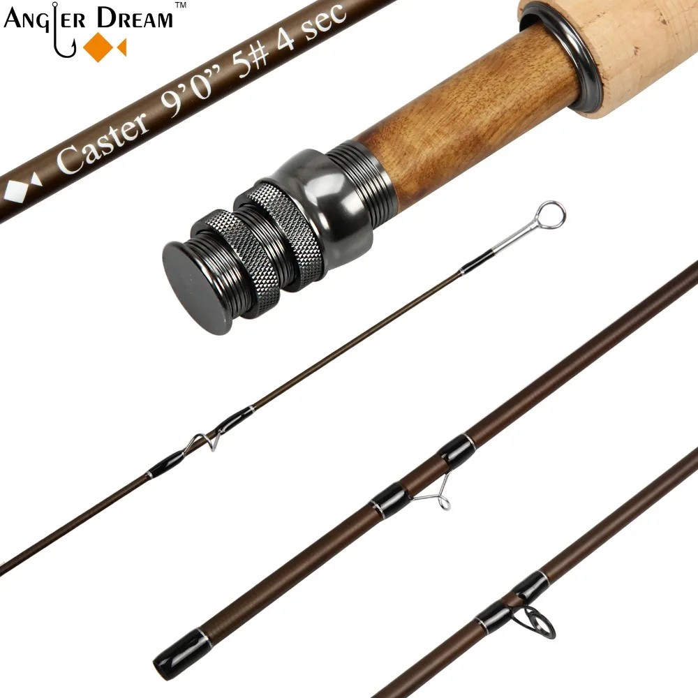 3/4 5/6 7/8WT Fly стержень 8'" /9FT графит IM 8/30 T углеродного волокна матовый коричневый Удочка на станке Алюминий катушкодержатель