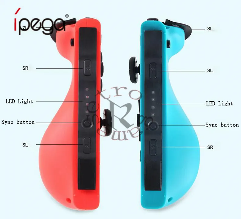 Беспроводная Bluetooth для Nintend Switch Joy-Con(L/R)-неоновый красный/неоновый синий, Joy Con игровые контроллеры совместим с для NS