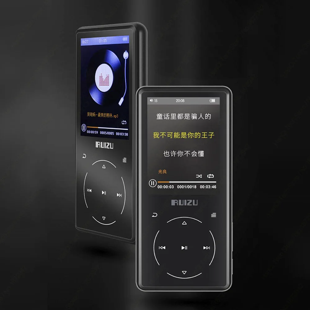 RUIZU D16 металлический Bluetooth MP3 плеер портативный аудио 8 Гб музыкальный со