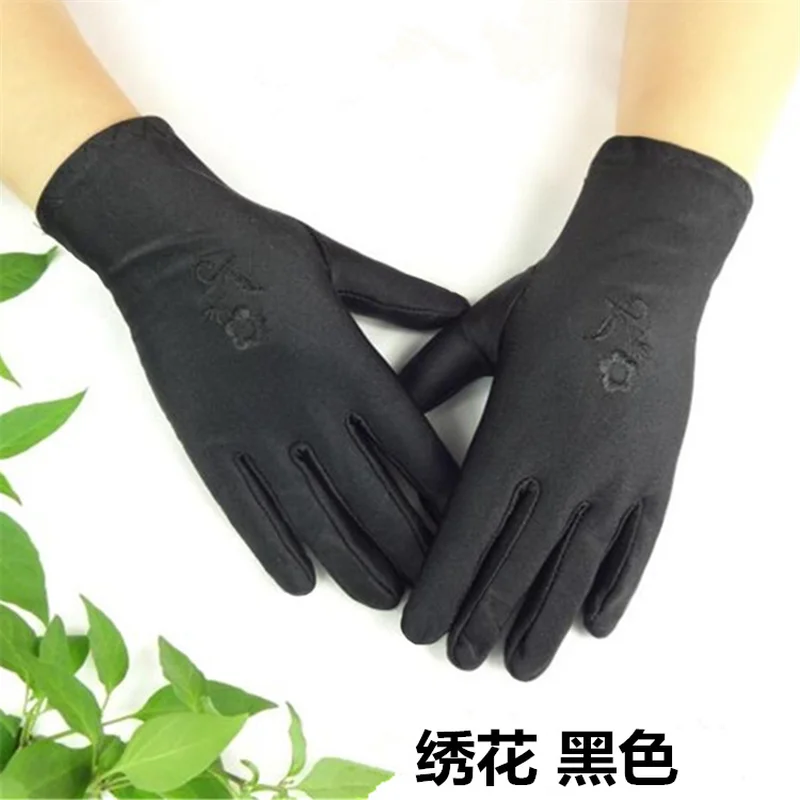 2019 весна лето женские перчатки одноцветные вышитые варежки для девушек Высокие