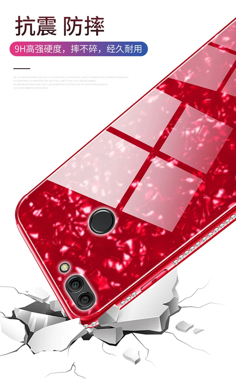 Для Huawei P Smart Case shell закаленное стекло силиконовый Алмазный автомобильный