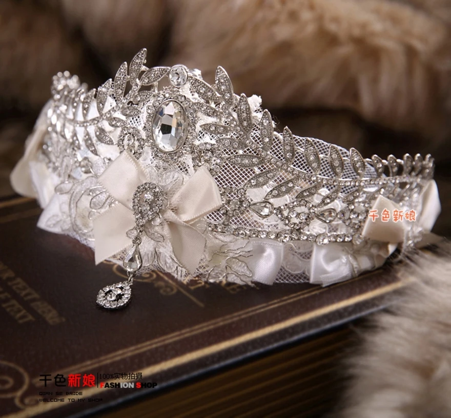 Свадебная Корона Эльф Королева ручной работы кружева свадебные аксессуары для