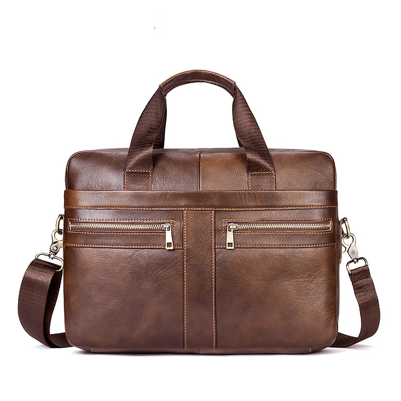 Европейский и американский бизнес мужской портфель из натуральной кожи мужская
