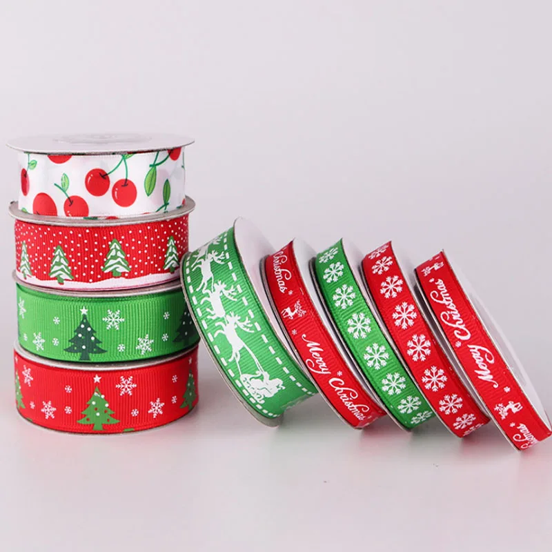 5 ярдов 20 мм Ширина DIY Рождество Grosgrain ленты аксессуары для рождественской елки