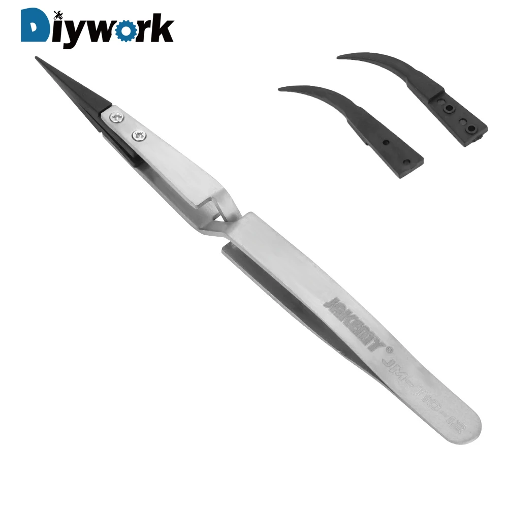 DIYWORK антистатические ESD пинцеты Пинцет обратного действия для ремонта телефона BGA