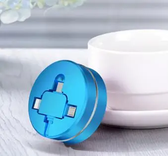 Синий 10 шт./лот основы сертифицировано Выдвижная кабель Lightning/USB 1 метров индивидуальный подарок компании с логотипом рекламная продукция - Цвет: Синий