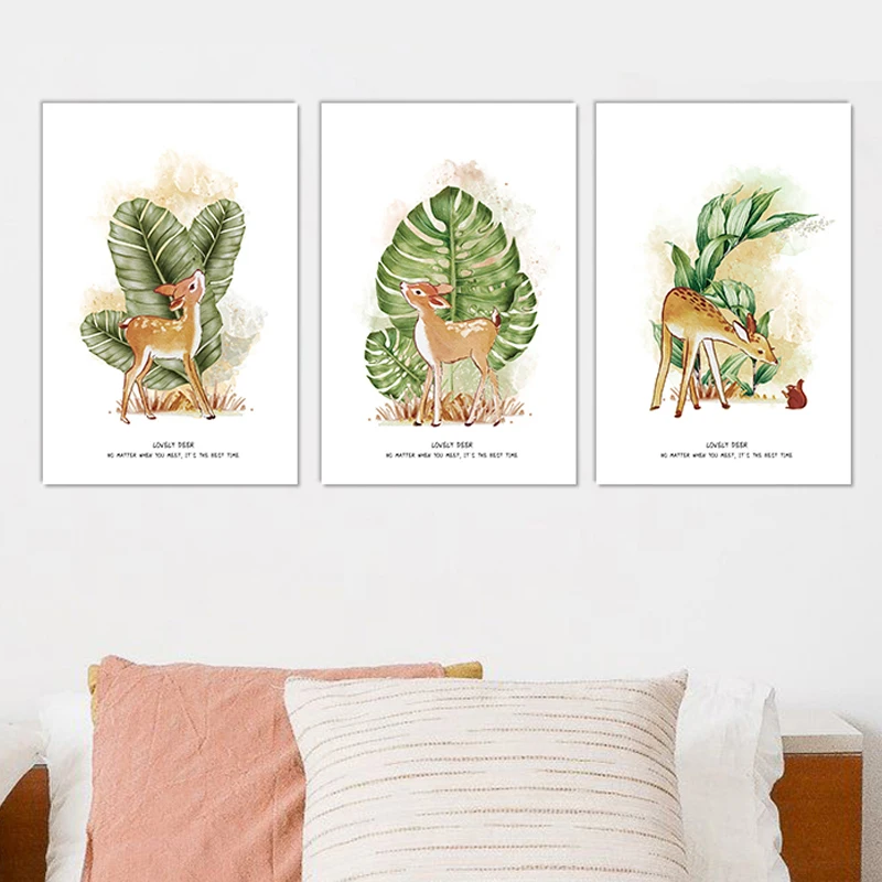 Dpkiss Cactus Canvas Painting Plant Home Furnishing Decoration Wall Art Unframed Waterproof Ink Pictures Rectangle Poster | Дом и сад