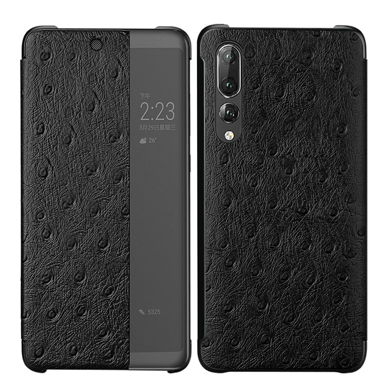 Оригинальный чехол XOOMZ из натуральной кожи с рисунком страуса для Huawei P20/ P20 Pro Smart