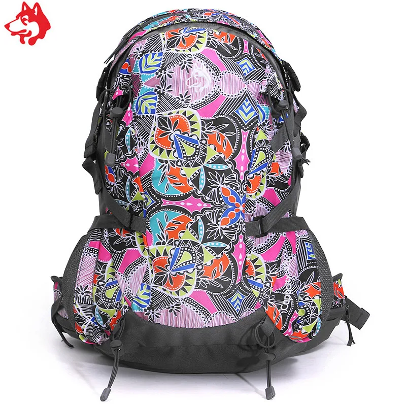 Рюкзак Yiwu 32L для спорта и походов оранжевый/черный/темно зеленый тактический
