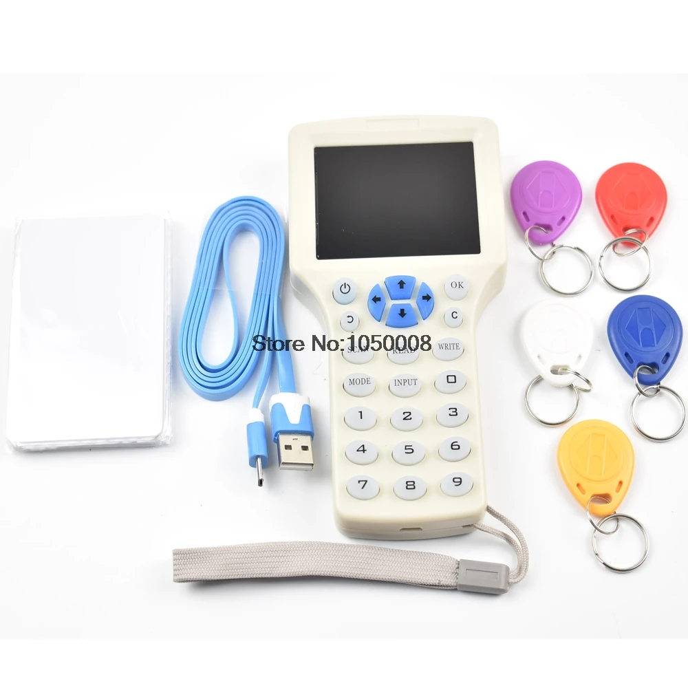 Английская версия очень копир RFID NFC ID/ic-считыватель идентификатор писателя/H-ID IC& ID копир 10 частоты+ 5 шт. UID Домофонные карты+ 5 шт. EM4305 теги