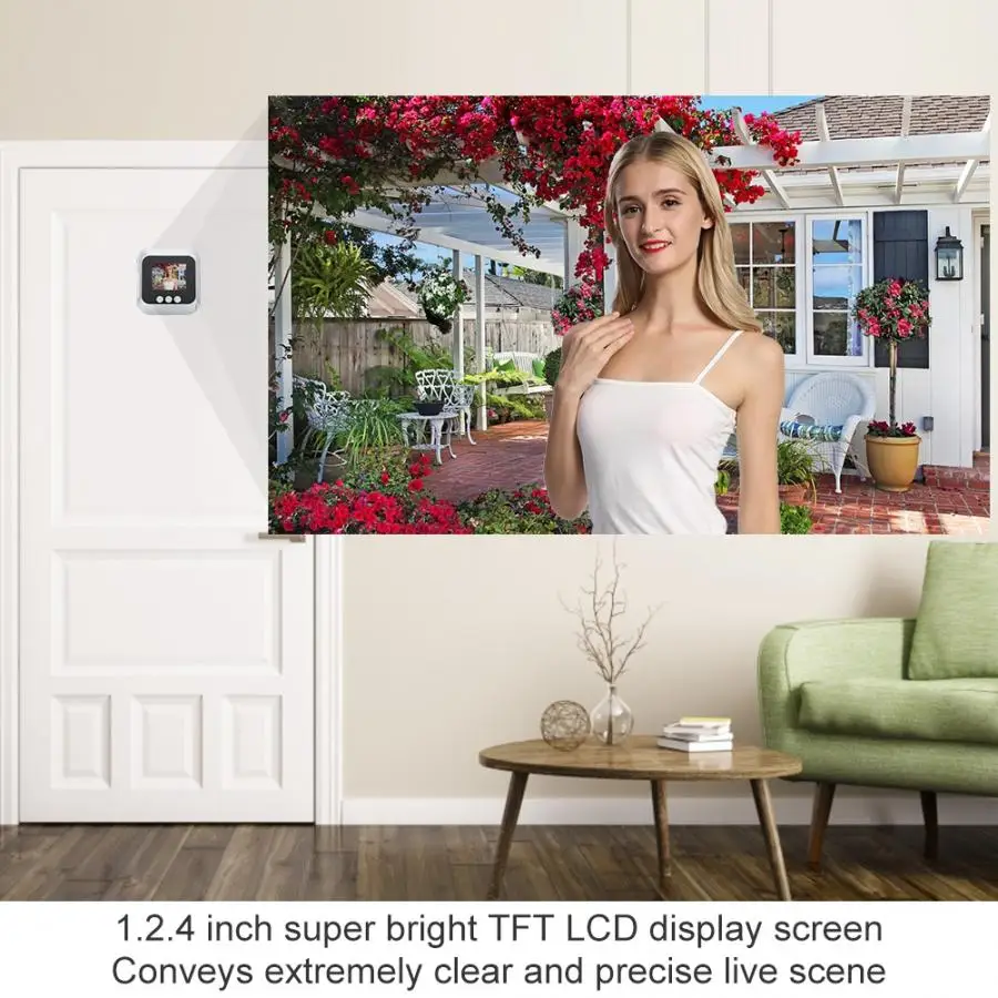 2 4 дюймов TFT ИК светодиодный смарт-Ночное Видение безопасности дверной глазок