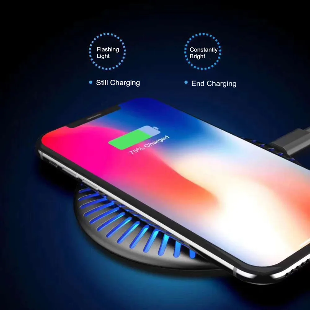 HYASIA UFO Qi Беспроводное зарядное устройство для зарядки iPhone samsung huawei xiaomi адаптер зарядка QC3.0 Мобильная зарядная станция для телефона