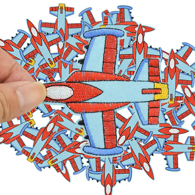 Сделай Сам накладки в виде самолета для одежды Железная вышитая нашивка