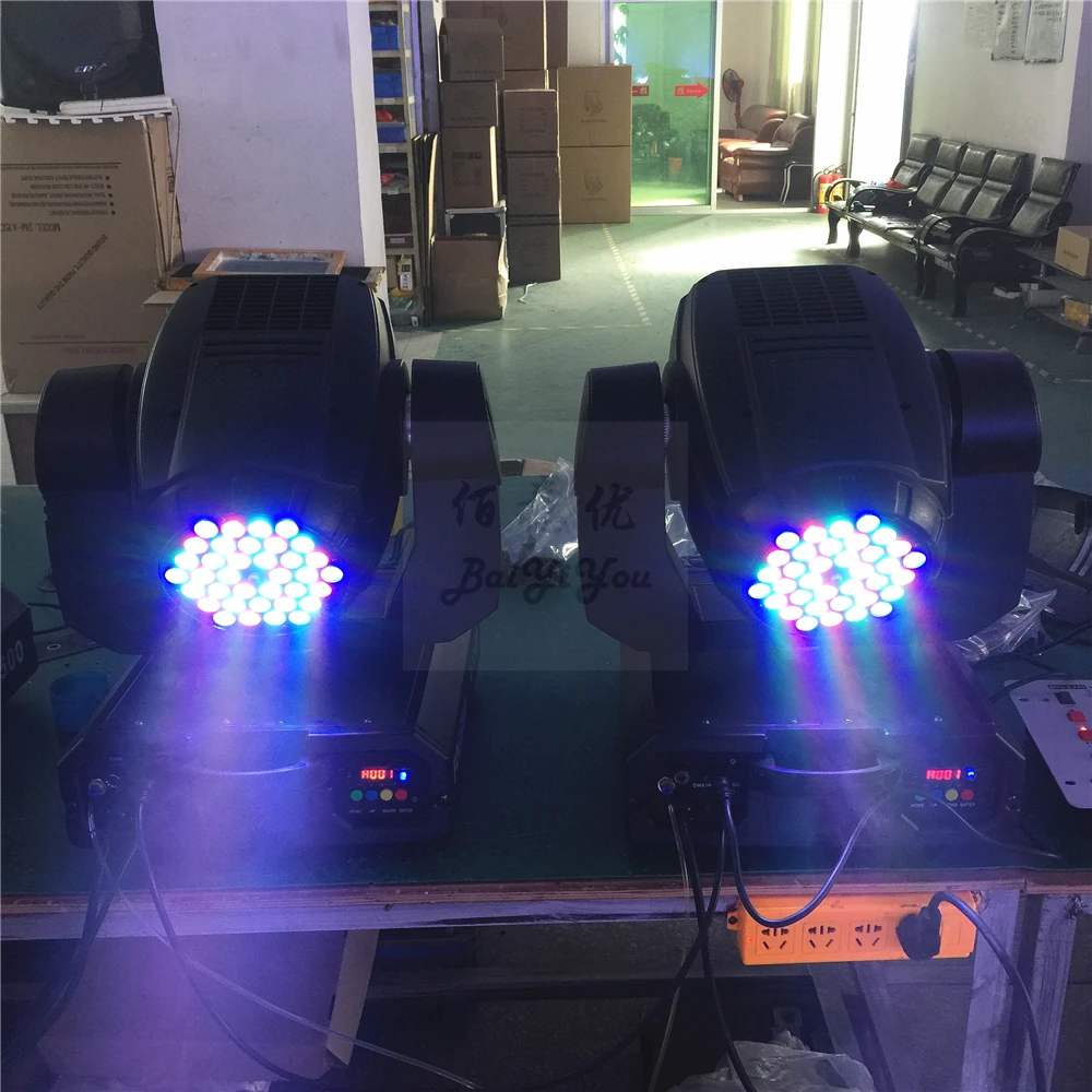 4x диско ди джей мощная 36pcs RGB светодиодный дымовая машина 1500 Вт перемещение головы