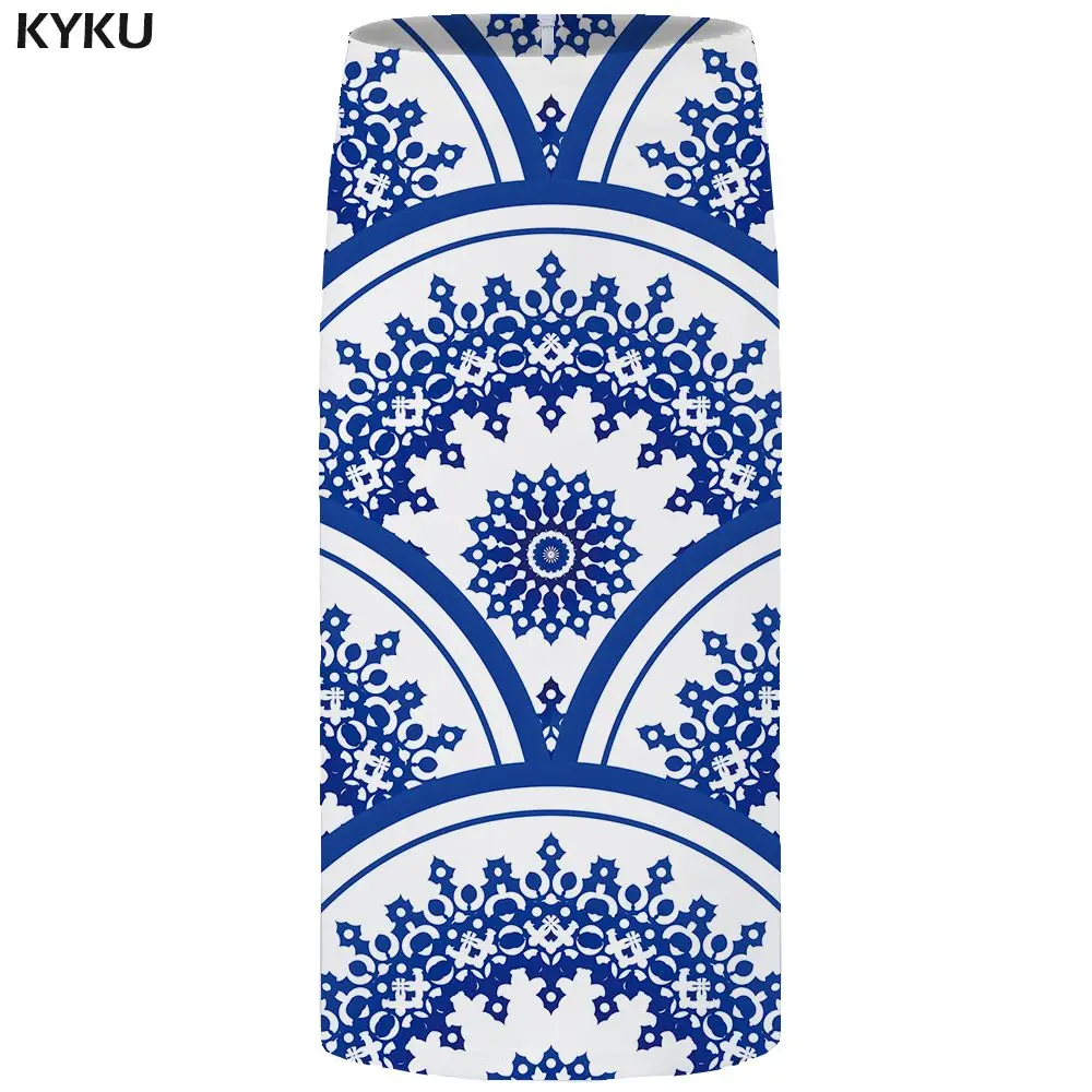 KYKU розовые цветочные юбки Для женщин красный цветок вечерние юбка карандаш красивые 3d печати, открытые платья без рукавов, Классная стильная женская обувь женские юбки в стиле casual Новинка - Цвет: Skirt Woman 12