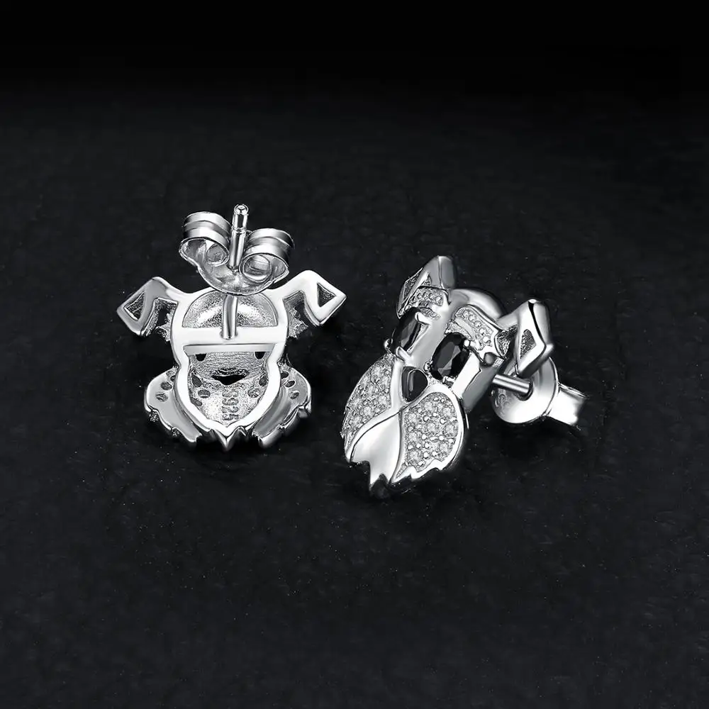 JewelryPalace Шнауцер терьер собака щенок Pet Lover натуральная черная шпинель серьги-гвоздики 925 пробы серебро собака животное