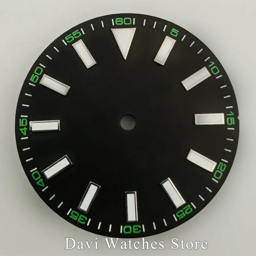Black dial B 30,8 мм зеленый светящийся черный циферблат подходит Miyota 82 серии, DG2813/3804 - Цвет: Black dial B