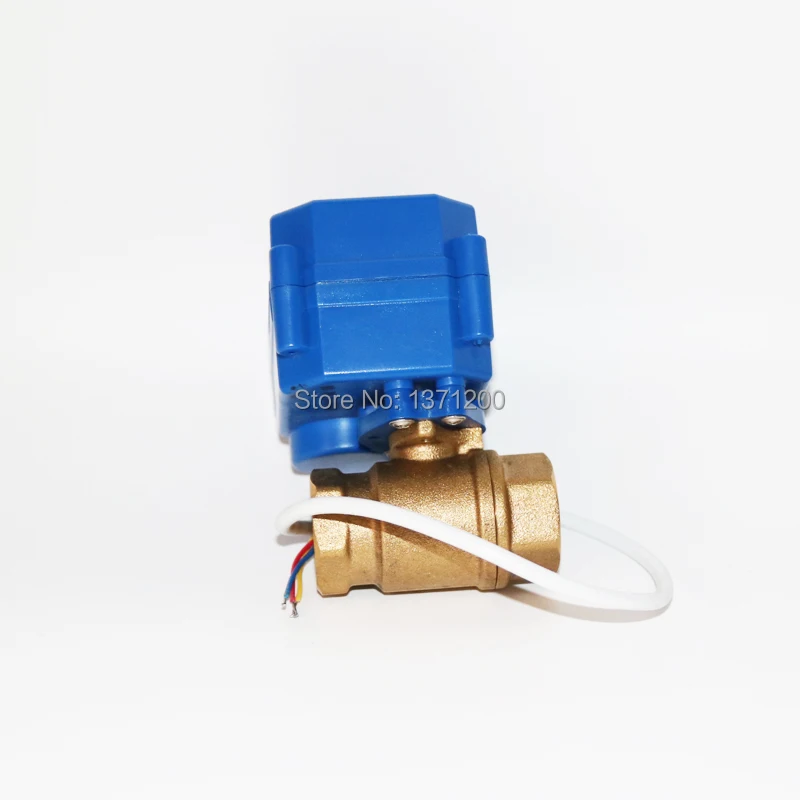 Совершенно новый 1/2 &quotDN15 DC12V моторизованный шаровой клапан латунный