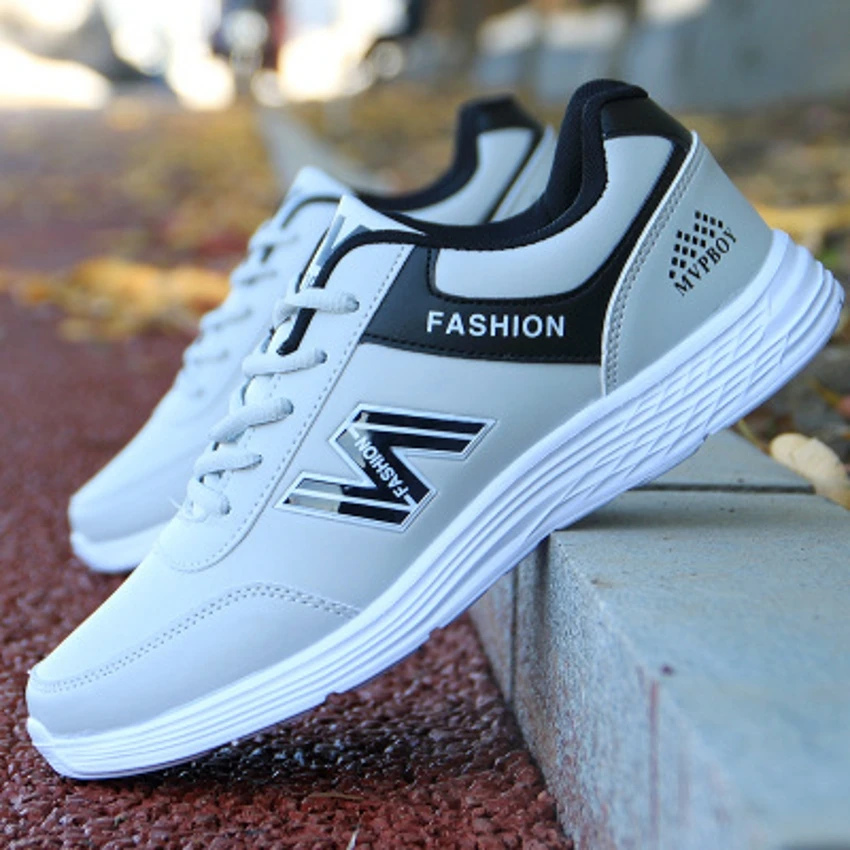 Men shoes 2019 New Arrivals hot Leather casual Fashion Ultra-light sneakers spring comfortable vulcanize Sports Shoes | Обувь