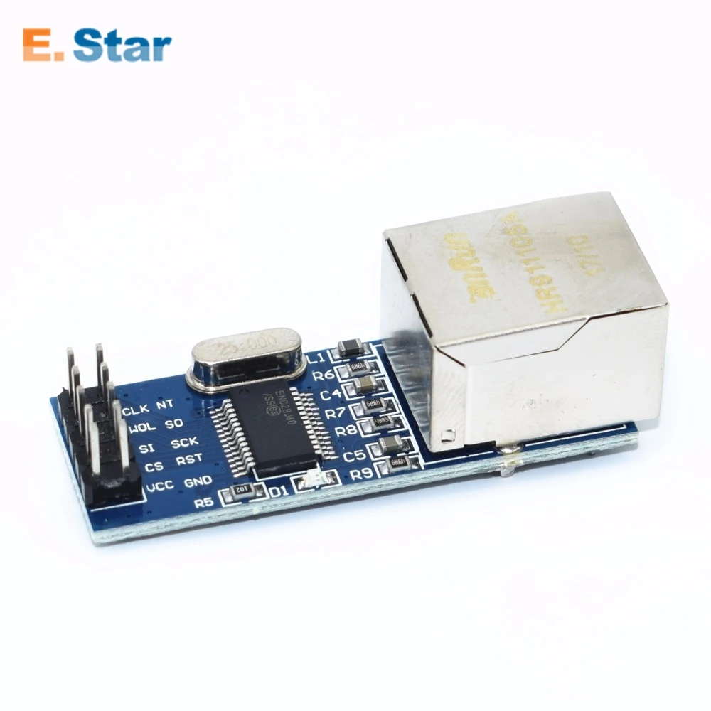 Сетевая плата Mini ENC28J60 LAN Ethernet 25 МГц Кристальный AVR 51 LPC 3 В | Обустройство дома