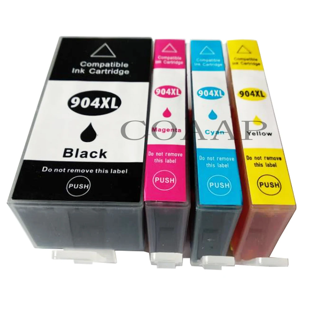 Conjunto de cartuchos de tinta para impressora hp, compatíveis com hp 904xl, 6960 e 6970
