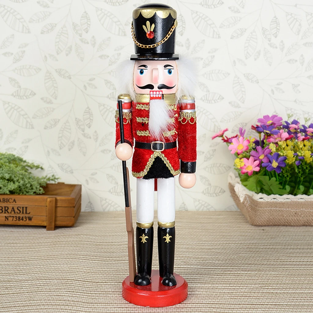 Vintage Wooden Solider Guard Soldier With Nut Craker Gift Toy 30cm | Дом и сад