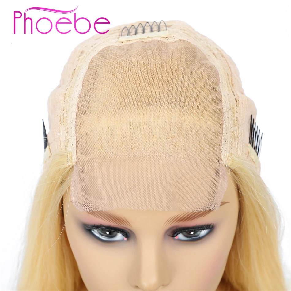 Phoebe 4x4 парики из человеческих волос на фронте шнурка #613 1B/27 1B/99J предварительно