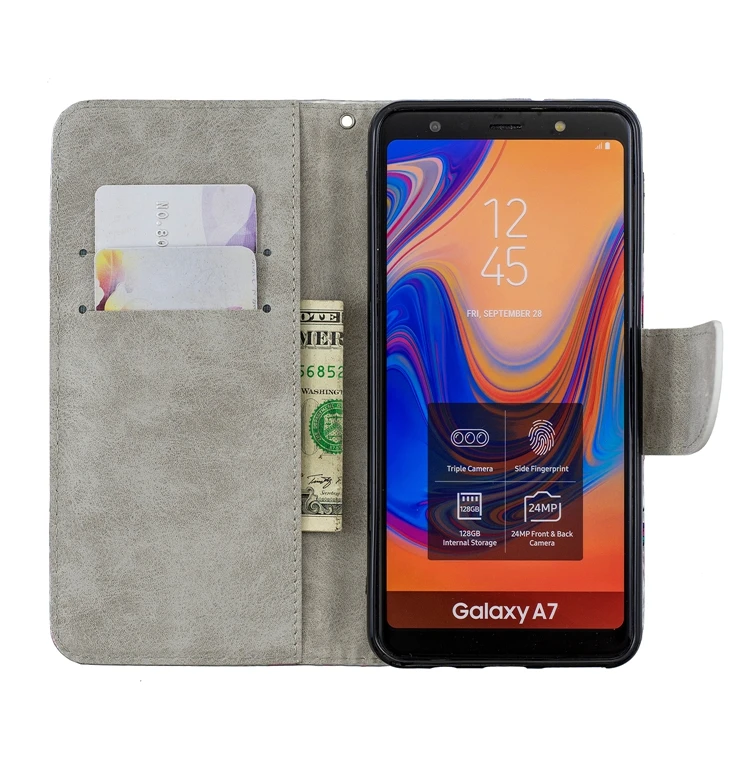 Роскошный чехол-портмоне из Galaxy A7 Крышка для Coque samsung A70 кожаный чехол для samsung Galaxy A10 A20 A30 A40 A50 A70 M10 чехол