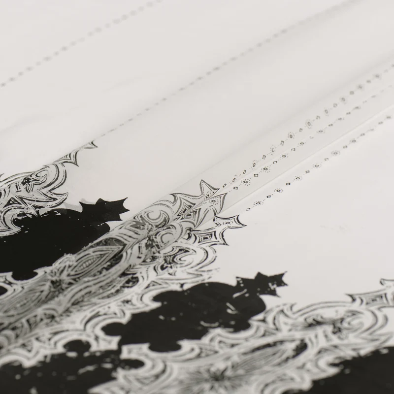 Thin and light silk georgette fabric black white art pattern scarf dress shirt wholesale cloth Дом и сад