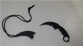 Cs GO Counter Strike Karambit нож шеи с оболочкой тигр черный зуб реальная игра бесплатная