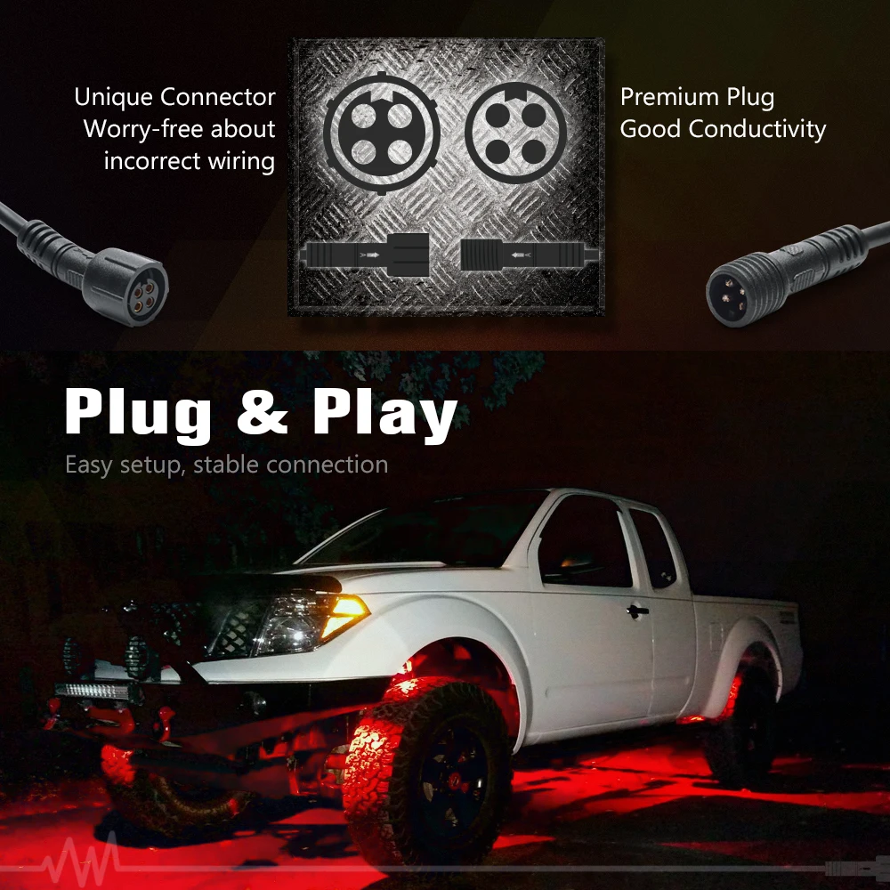 MICTUNING см 10 футов удлинитель проводка кабеля для 4 8 стручки RGB светодиодный фары
