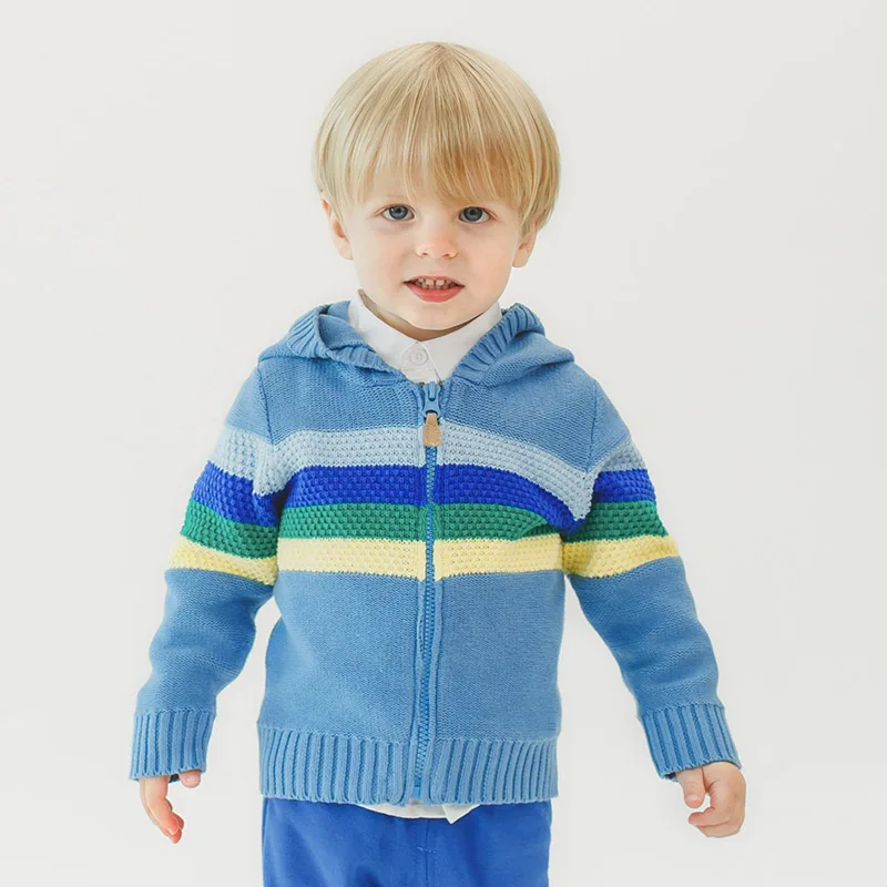 Многоцветная куртка для малышей весенняя детская трикотажная маленьких