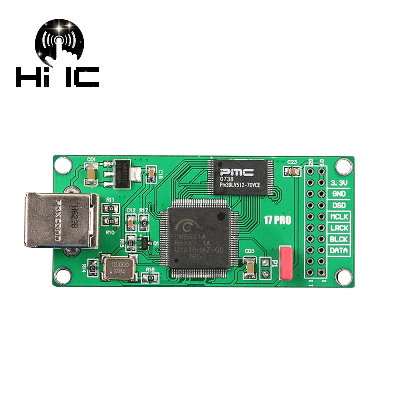 HIFI CM6631 CM6631A цифровой интерфейс 32 бит 192K звуковая карта USB к I2S IIS совместимый