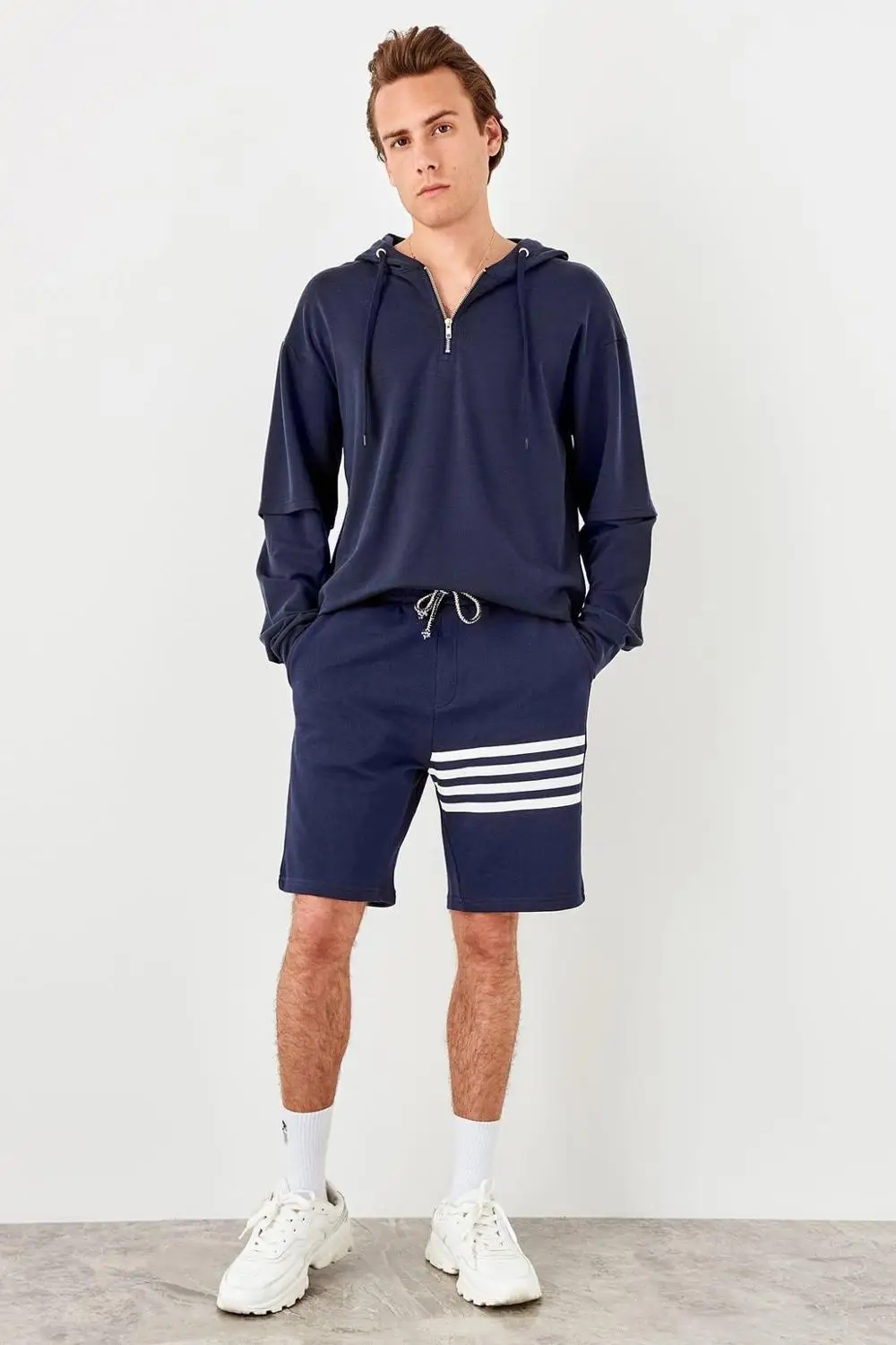 Trendyol новые белые мужские шорты с лентами TMNSS19VL0031|Женские шорты| |