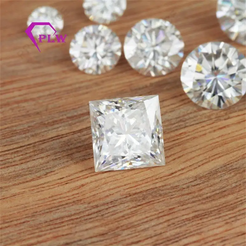 Ювелирные изделия из Прованса по Заводской Цене moissanite princess cut GH цвета 0 4 карат 4*4