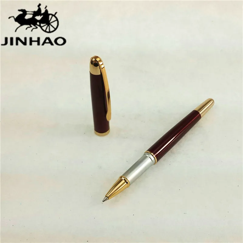 1 шт./лот JINHAO 606 РОЛИК ручка Kawaii красный золото клип Canetas Материал Эсколар