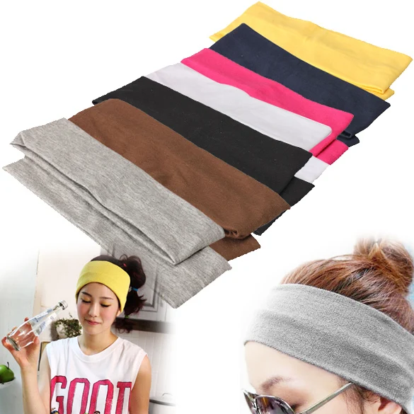 Женская спортивная повязка на голову для йоги танца байкера эластичная широкая