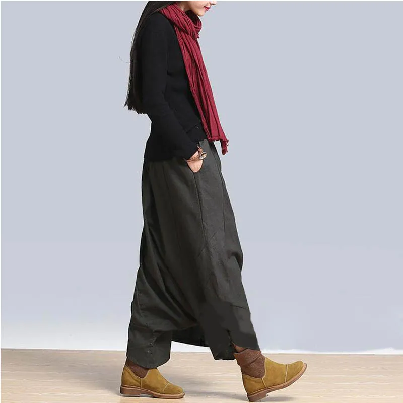 2018 весенне-осенние оригинальные повседневные хлопковые льняные брюки с