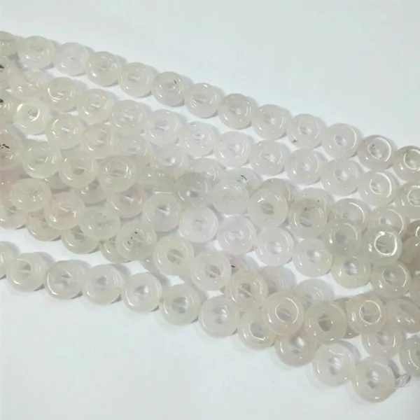 Rose quartz Модные плоские бусины из натурального камня, много цветов, большое отверстие, хорошее качество, 10 мм* 10 мм* 4 мм, 38 шт., DIY ювелирные аксессуары - Цвет: Rose quartz