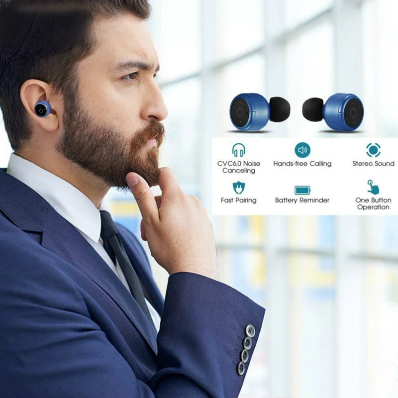 TWS Wireless Bluetooth Earphones Handsfree Headset with Mic for Smart Phones and Tablets Active Noise Cancelling Earbuds x2t | Электроника